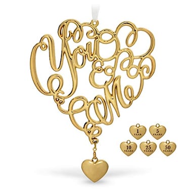 Hallmark Keepsake Christmas Ornament 2019 Our Our Anniversary You and Me Metal