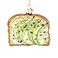 Kurt Adler Noble Gems Avocado Toast Glass Ornament 375Inch Tall for Christmas