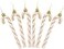Christmas Concepts Pack of 613cm Glitter Candy Cane Christmas Tree DecorationsOrnaments Rose Gold White