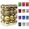 Emopeak 24Pcs Christmas Balls Ornaments for Xmas Christmas Tree 4 Style Shatterproof Christmas Tree Decorations Hanging Ball for Holiday Wedding Party Decoration Gold 1642CM