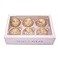 Kurt S. 80MM Clear with Gold Pinecones Glass Ball Ornaments 6Piece Set