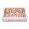 Kurt S. 80MM Clear with Gold Pinecones Glass Ball Ornaments 6Piece Set