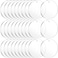 JINMURY 30 Pieces Clear Round Acrylic Keychain Blanks for Vinyl 25 Inch Clear Round Acrylic Ornament Blanks with Hole Perfect for Making Ornaments Keychains DIY Craft Project
