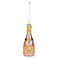 RAZ Imports Raz 4052892 Christmas Catalog Rose Sparkling Wine Hanging Ornament 6inch Height Glass
