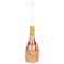 RAZ Imports Raz 4052892 Christmas Catalog Rose Sparkling Wine Hanging Ornament 6inch Height Glass