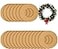 MixTeach 20 Pieces Hanging Wreaths Paper Round Christmas Ornaments with 20 Strings Ropes for Wedding DIY Craft Festival Halloween Decoration