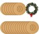 MixTeach 20 Pieces Hanging Wreaths Paper Round Christmas Ornaments with 20 Strings Ropes for Wedding DIY Craft Festival Halloween Decoration