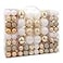 Isulife ISULIFE 87ct Christmas Ball Ornaments Set Shatterproof Seasonal Hanging Decorations with Reusable Handheld Gift Package for Xmas Tree Holiday Party and Home Decor Gold