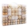 Isulife ISULIFE 87ct Christmas Ball Ornaments Set Shatterproof Seasonal Hanging Decorations with Reusable Handheld Gift Package for Xmas Tree Holiday Party and Home Decor Gold