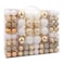 Isulife ISULIFE 87ct Christmas Ball Ornaments Set Shatterproof Seasonal Hanging Decorations with Reusable Handheld Gift Package for Xmas Tree Holiday Party and Home Decor Gold