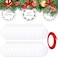 Jetec 25 Pieces Christmas Acrylic Ornament Blanks 4 Inch Clear Ornaments Round Flat Disc Vinyl Christmas Tree Hanging Circle Bauble Fillable Decor with Red Ribbon Hole for DIY Crafts Party Supply