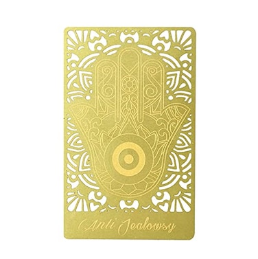 Fengshuibringluck Feng Shui AntiJealousy Jinka with an Eye in The Palm Gold 85 x52cm FW4854