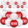 Vinsot 12 Pieces Valentines Day Ball Ornaments 236 Inch Red White Tree Ornaments Plastic Decorative Kiss Be Mine Love Hanging Baubles Valentines Day Decorations for Tree Home Decor