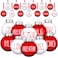 Vinsot 12 Pieces Valentines Day Ball Ornaments 236 Inch Red White Tree Ornaments Plastic Decorative Kiss Be Mine Love Hanging Baubles Valentines Day Decorations for Tree Home Decor