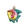 Old World Christmas Pink and Yellow Tropical Angelfish Glass Blown Ornament for Christmas Tree Handcrafted Holiday Decoration Ocean Fish Collection