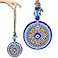 YU FENG 31 Glass Evil Eye Mandala Bead Large Turkish Nazar Amulet Home Protection Charm Wall Hanging Ornament for Christmas Tree
