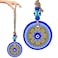 YU FENG 31 Glass Evil Eye Mandala Bead Large Turkish Nazar Amulet Home Protection Charm Wall Hanging Ornament for Christmas Tree