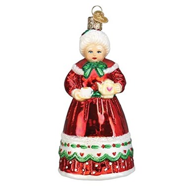 Old World Christmas Mrs Claus Glass Blown Ornament for Christmas Tree Handcrafted Holiday Decoration Mrs Claus Collection