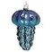 Old World Christmas Blue Jellyfish Glass Blown Ornament for Christmas Tree Handcrafted Holiday Decoration Ocean Fish Collection