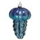 Old World Christmas Blue Jellyfish Glass Blown Ornament for Christmas Tree Handcrafted Holiday Decoration Ocean Fish Collection