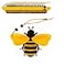 MACLARONX 20 PCS Bee Ornaments Wooden Bumble Bees Cutouts Decorations for Tree Tree Tray Wreath Christmas Festival Bee Sign Crafts Home Hanging Decor Bulk