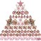 Sratte 94 Pcs Christmas Tree Decorations Set Christmas Tree Ball Ornaments Glitter Poinsettia Flowers Decorations Glitter Berries Stems for Xmas Holiday WeddingRose Gold