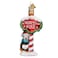 Old World Christmas North Pole Glass Blown Ornament for Christmas Tree Handcrafted Holiday Decoration Landmark Collection