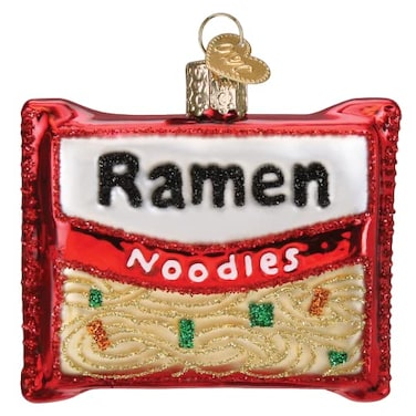 Old World Christmas Ramen Noodles Glass Blown Ornament for Christmas Tree Handcrafted Holiday Decoration Food Collection