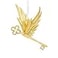 Hallmark Harry Potter Winged Key Christmas Ornament Metal