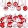Libima 40 Pcs Valentines Day Hanging Ball Ornaments Plastic Tree Decorations Valentine Ball Decorative Supplies Painted Love Ornament for Valentines Day Party Decor197 inXOXO
