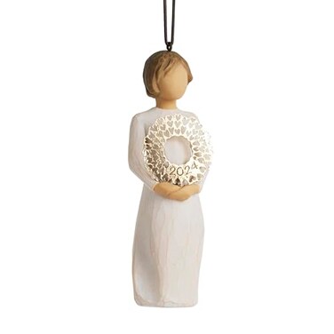 Willow Tree 2024 Ornament Welcome Joy Golden Wreath Sculpted HandPainted Figure
