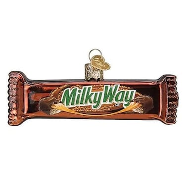 Old World Christmas Milky Way Candy Bar Glass Blown Ornament for Christmas Tree Handcrafted Holiday Decoration Candy Brand Collection