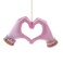 Kurt S. Kurt Adler 5 inch Pink Electroplated Heart Hands Ornament