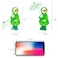 Etlemonde Cute Duck Statue with Umbrella Green Raincoat Weatherproof Resin Ornament for Patio Yard Office Tabletop Whimsical Decorative Figurine for Animal Lovers