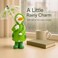 Etlemonde Cute Duck Statue with Umbrella Green Raincoat Weatherproof Resin Ornament for Patio Yard Office Tabletop Whimsical Decorative Figurine for Animal Lovers