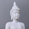 HYFAN Mini Sandstone Buddha Yoga Meditation Statue Harmonious Figurine Collectible Craft Feng Shui Sculpture Decor for Home Office Shelf Desktop White 3