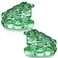 MDLUU 2Pack Money Toad Statues Feng Shui Crystal Fortune Frogs Good Luck Charm Wealth Frogs for Cash Register Office Desk House Warming Store Opening Gift Green
