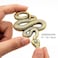 OYOYTLGX Brass Snake Statue 2 Pack Mini Cobra Metal Animal Figurines Sculpture Desktop Ornament Office Home Decor Collectible DIY Pendant Gift