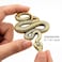 OYOYTLGX Brass Snake Statue 2 Pack Mini Cobra Metal Animal Figurines Sculpture Desktop Ornament Office Home Decor Collectible DIY Pendant Gift