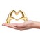 Lynagert Small Heart Hands Sculpture Decor for Living Room Bedroom Bookshelf Coffe Table and Office Display Love Finger Statue Modern Aesthetic Home Decor Unique Gift for Wedding Christmas Birthday Go