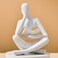 UTTCMK Bookshelf Decor Thinker Statue Abstract Art Reading Thinker Sculpture Figurine Aesthetic Modern Home Decoration for Living Room Office Shelves Coffee Table Desk DecorWhite