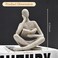 UTTCMK Bookshelf Decor Thinker Statue Abstract Art Reading Thinker Sculpture Figurine Aesthetic Modern Home Decoration for Living Room Office Shelves Coffee Table Desk DecorWhite