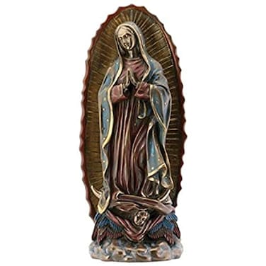 SUMMIT COLLECTION Summit Collection Gifts Our Lady of Guadalupe Virgin Mary Resin Statue Bronze Color 8 H