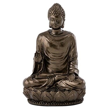 Top Collection Mini Shakyamuni Buddha Decorative Statue Hand Painted Enlightened One Sculpture with Bronze Finish Look 3Inch Supreme Buddha Collectible Figurine