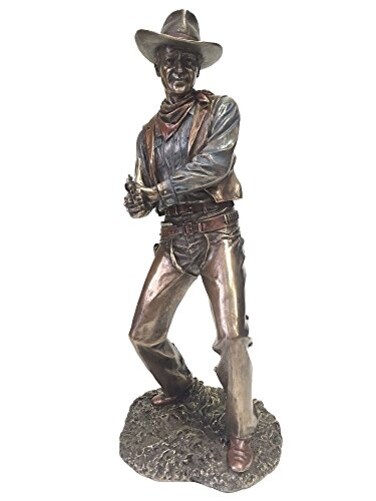 WU Bronze Cowboy Firing Pistol Statue