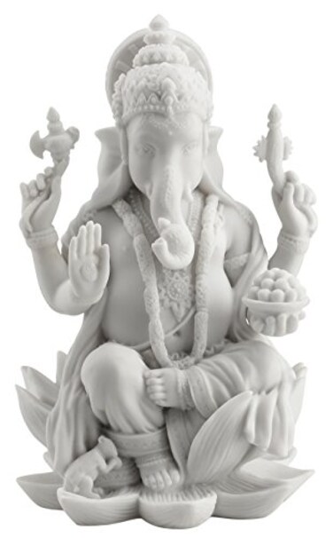 JFSM INC. JFSM INC Rare Ganesh Ganesha Hindu Elephant God of Success Statue 7 14inch