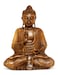 G6 Collection Wooden Serene Sitting Buddha Statue Handmade Meditating Sculpture Figurine Decorative Home Decor Accent Rustic Handcrafted Art Traditional Modern Contemporary Oriental Decor 8 Tall