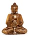 G6 Collection Wooden Serene Sitting Buddha Statue Handmade Meditating Sculpture Figurine Decorative Home Decor Accent Rustic Handcrafted Art Traditional Modern Contemporary Oriental Decor 8 Tall