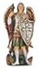 Patron Saint Hand Painted Resin Catholic Michael The Archangel Statue with Prayer Card 4 Inch