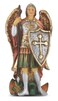 Patron Saint Hand Painted Resin Catholic Michael The Archangel Statue with Prayer Card 4 Inch